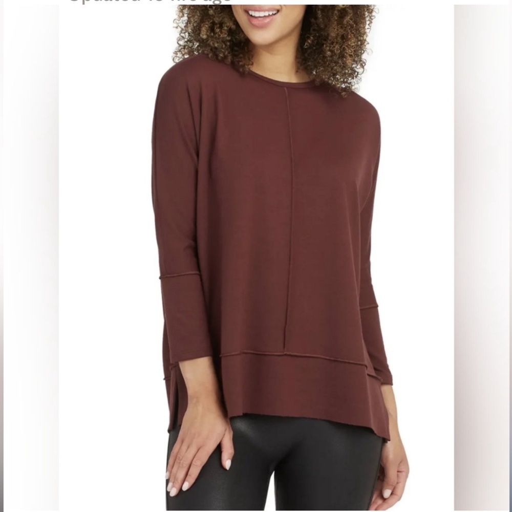 Women's Spanx Tunic Sweater-Maroon